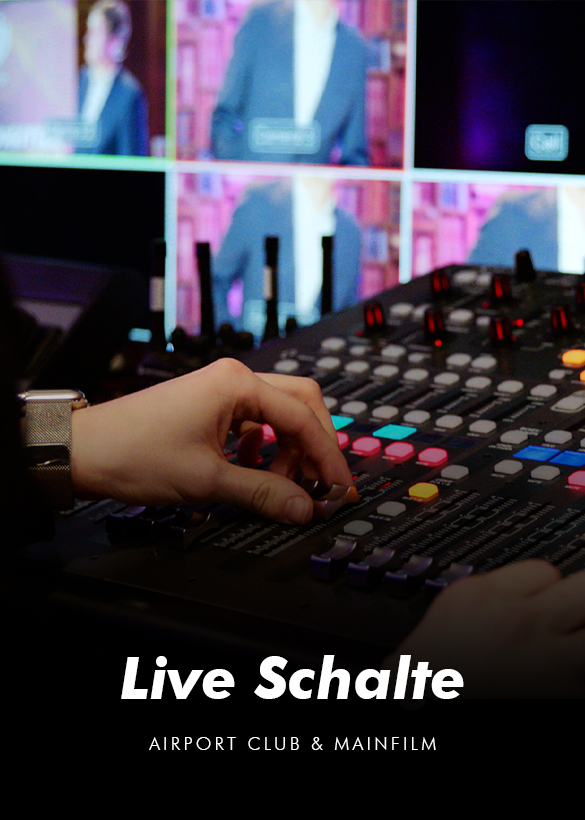 Das Cover von dem Infotainment Video Live Schaltung von Live Streaming, produziert von Mainfilm