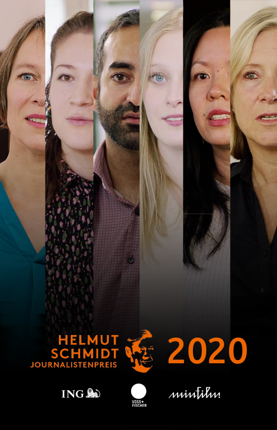 Das Cover von der Videoproduktion für den Helmut Schmidt Journalistenpreis 2020, produziert von der Videoproduktion Mainfilm