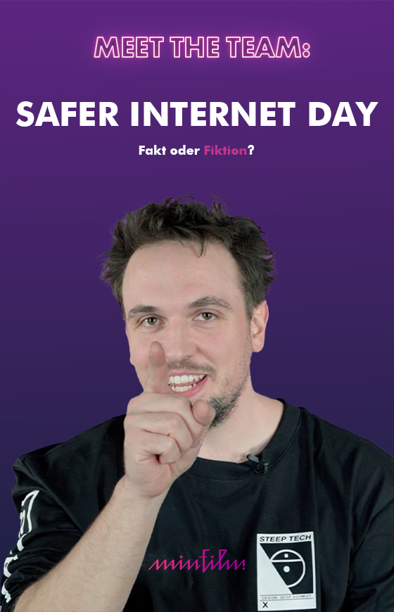 Das Cover für die Videoreihe Meet the Team mit dem Titel Safer Internet Day, produziert von der Video Agentur Mainfilm