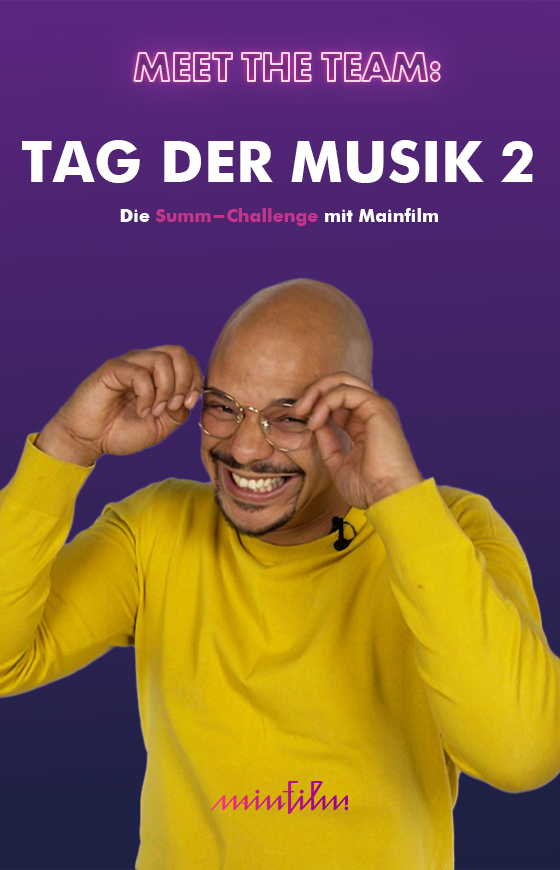 Das Cover für die Videoreihe Meet the Team mit dem Titel Tag der Musik 2, produziert von der Video Agentur Mainfilm