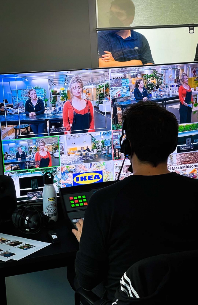 Ein Foto für die Case Study zum Online Event von IKEA, produziert von dem Live Streaming Anbieter Mainfilm