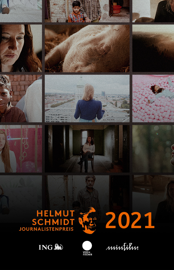 Das Cover von der Videoproduktion für den Helmut Schmidt Journalistenpreis 2021, produziert von der Videoproduktion Mainfilm