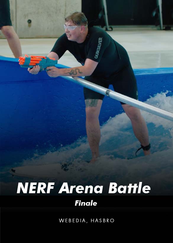 Das Cover von dem Produktvideo NERF Arena Battle Finale
