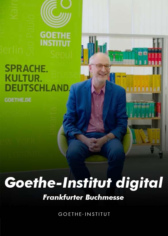 Das Cover von dem Konferenz Livestream des Goethe Instituts im Rahmen der Buchmesse