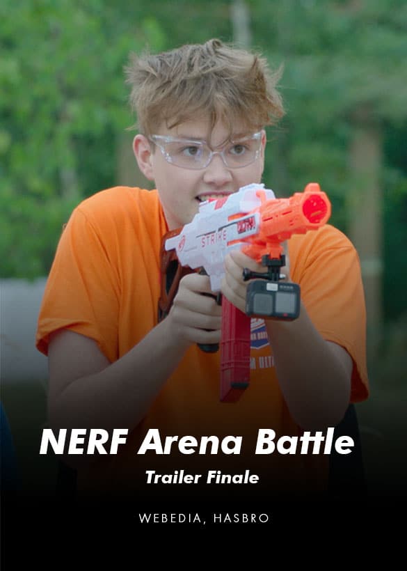 Das Cover von der Influencer Kampagne NERF Arena Battle Trailer Finale