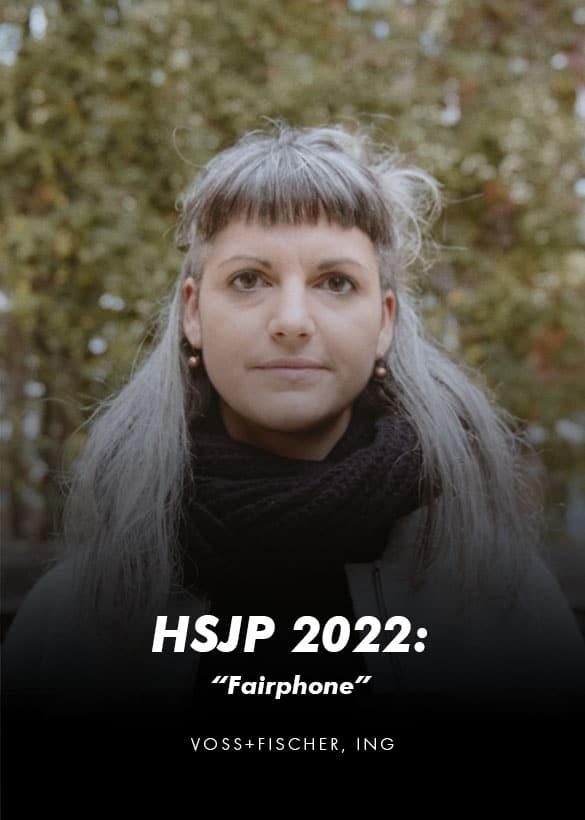 Das Cover von dem Video Interview zum Thema Fairphone im Rahmen des Helmut Schmidt Journalistenpreises 2022
