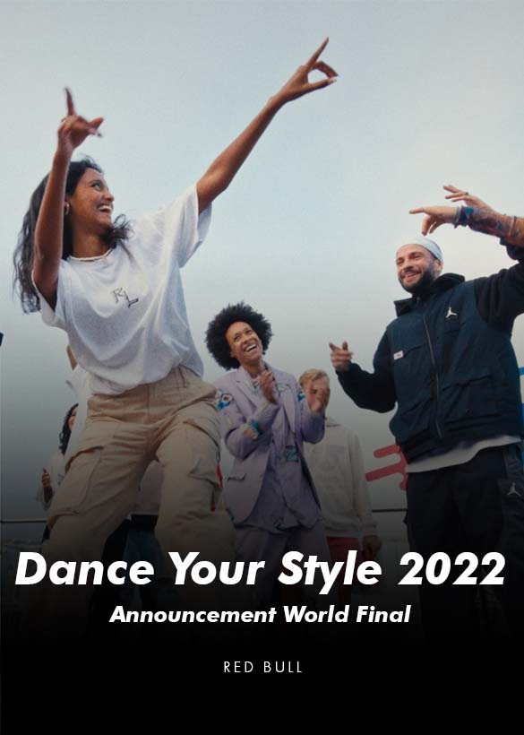 Das Cover von dem Eventfilm als Announcement für das World Final von Red Bull Dance your Style